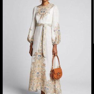 Zimmermann paisley print Linen Summer midi dress US 2
